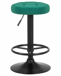 Табурет барный ДОБРИН БРУНО БЛАCК велюр Зеленый МДЖ9-88 / DOBRIN BRUNO BLACK MJ9-88