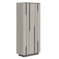 Шкаф высокий Лине СФ-574204 Дуб серый Черный графит / Line