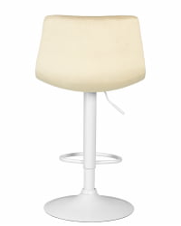 Стул барный ДОБРИН ТАИЛОР ВХИТЕ (бежевый велюр (МДЖ9-10)) / DOBRIN TAILOR WHITE (MJ9-10))