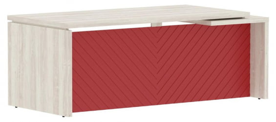 Стол руководителя левый Торр ЛУКС ТЛCТ 209 Л Сосна Эдмонд Красный / Torr LUX TLCT L