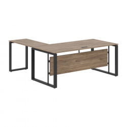 Стол с боковой приставкой ЕНИО ЕCТ 1819 Кария Пальмира/Антрацит / ENIO ECT