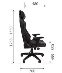 Кресло геймерское CХАИРМАН ДРАЙВ (ГАМЕ) 44 Черный-оранжевый / CHAIRMAN (GAME)