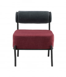 Кресло Понпоун К темно-серый бордо / Ponpoun