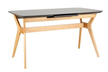 Стол раздвижной Нарвик Серамиc 140-180 Аутоматиc Натур/Дэрк марбле / Ceramic Automatic Natur/Dark marble