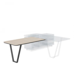 Брифинг-приставка Лине СФ-573415.1 Дуб светлый Черный графит / Line