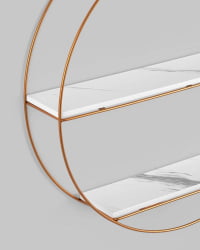 Полка Луна золотая Белый мрамор / Luna