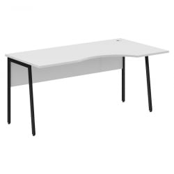 Стол эргономичный правый ИМАГО Плус СА-1П(Пр) Белый Черный / IMAGO Plus СА-1P(Пр)