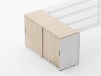 Тумба-купе для рабочего модуля Дека 9.02.125 Туя/Белый / Deka
