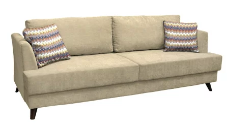 Бежевый диван Дамаск ТД 214. Лаундж 5 Бежевый/ Фибра 2378/4 Зигзаг