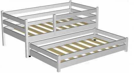 Выдвижная кровать для двоих детей РооРоом ВК-66 Белая / RooRoom VK-66