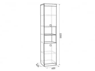 Шкаф комбинированный Энерджи МДЕ-02 Дуб сонома Белый / MDE-02