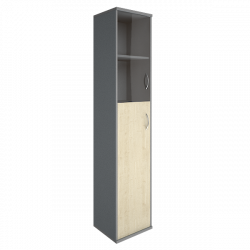 Шкаф высокий узкий левый Рива А.СУ-1.7 Л Клен/Металлик / Riva