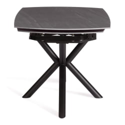 Стол обеденный Винстон/Винстон столешница керамика (матовая) /опоры металл, темно-серый/черный, (120+30+30)кс80кс75 см / Winston/Винстон (120+30+30)x80x75