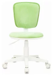 Кресло детское Бюрократ CХ-В204НКС (пластик белый) Зеленый Велвет 81 / CH-W204NX Velvet