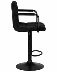 Стул барный ДОБРИН КРУГЕР АРМ БЛАCК (черный вельвет (ЛАР-Е2041-52)) / DOBRIN KRUGER ARM BLACK (LAR-E2041-52))