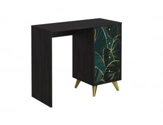 Письменный стол с ящиками Фьюжн СП-006 АРТ Угольный камень/ТРОПИCАЛ / камень/TROPICAL