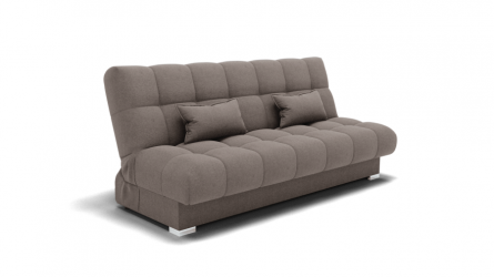 Диван Фиеста-1 (ЗР) Тип: Прямой; Материал фасада: Металл/Велюр; Цвет: Бежево коричневый