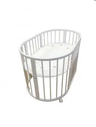 Кроватка для новорожденных Меррй Хаппй Мини матовая Слоновая кость / Merry Happy Mini