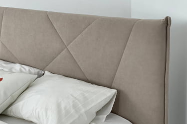 Односпальная кровать с подъемным механизмом Бест с подъем. механизмом ЗП.КМ0.9-02 капучино (велюр) / ZP.KM0.9-02