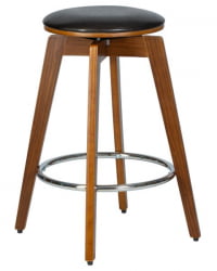 Табурет полубарный ДОБРИН ТОМ 66 (цвет черный глянец ПУ АБД 002) 2 шт / DOBRIN TOM PU ABD