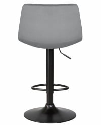 Стул барный ДОБРИН ТАИЛОР БЛАCК (серый велюр (МДЖ9-75)) / DOBRIN TAILOR BLACK (MJ9-75))