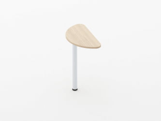 Приставка-полукруг Глассй 2.14 Дуб молочный / Glassy