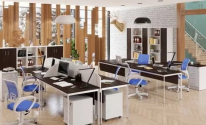 Стол прямой ИМАГО-С СП-1СД венге магия белый полуматовый / IMAGO-S СП-1SD