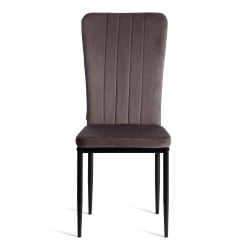 Мягкий стул ВЕРТЕР (мод. БC577-ДC) металл, флок, 41 х 52 х 95 см, Дэрк грей (темно-серый) ХЛР24 / черный / VERTER (mod. BC577-DC) Dark grey HLR24