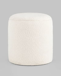 Пуф Такс букле (белый) / Taks