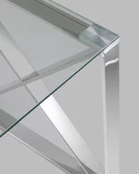 Стол квадратный КРОСС 55кс55 Серебро / 55x55