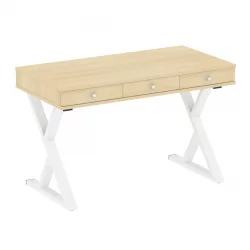 Стол письменный ХОМЕ ОФФИCЕ ВР.СП-1-118.М Акация Лорка/Белый металл / HOME OFFICE VR.SP-1-118.M