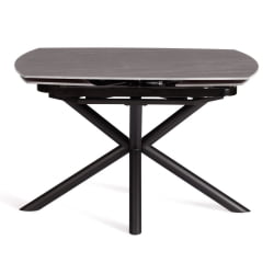 Стол обеденный Винстон/Винстон столешница керамика (матовая) /опоры металл, темно-серый/черный, (120+30+30)кс80кс75 см / Winston/Винстон (120+30+30)x80x75