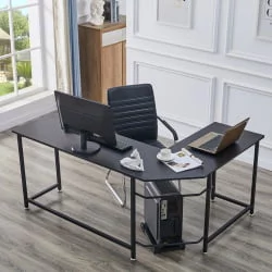 Угловой письменный стол КИВИ Черный БК / KIWI BK