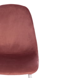 Стул со спинкой БРЕЕЗЕ (мод. 4724) вельвет/металл, 44 х 53 х 87 см, Корал (коралловый) ХЛР44 / белый / BREEZE (mod. Coral HLR44