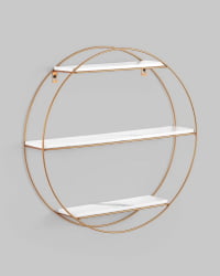 Полка Луна золотая Белый мрамор / Luna