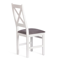 Стул CРОССМАН (комплект) НЕВ, Многослойный березовый шпон, 41х40х100 см, вхите/велюр темно-серый / CROSSMAN NEW, white/велюр