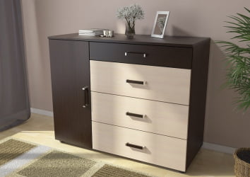 Комод Вега К-02 Венге/Дуб молочный