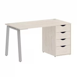 Стол письменный ХОМЕ ОФФИCЕ ВР.СП-3-138.4.А Денвер Светлыый/Серый металл / HOME OFFICE VR.SP-3-138.4.A