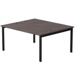 Бенч-система на 2 места на металлокаркасе, опоры 90 гр Еверпроф ЕВО 254С018 Дуб Пасадена Черный (1580) / Everprof EVO 254S018