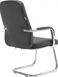 Кресло для посетителей Еверпроф Веста CФ Экокожа Черный / Everprof Vesta CF