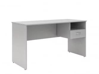Стол письменный (С-1400) с правой подвесной тумбой Серый / (S-1400)