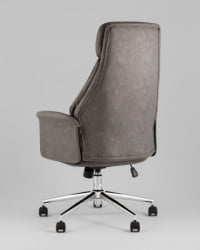 Кресло офисное ТопЧаирс Неома серый экокожа / TopChairs Neoma