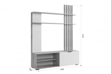 Гостиная ГК01Бери дуб крафт золотой/графит