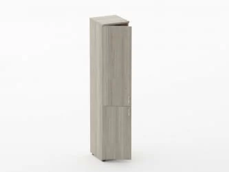 Шкаф высокий закрытый Твин 16.16.10Л Дуб Сантана светлый / Twin