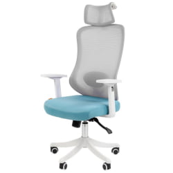 Кресло руководителя CХАИРМАН CХ563 Белый/бирюзовый / CHAIRMAN CH563