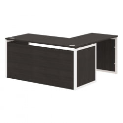 Стол письменный угловой левый КСТЕН-КП КСКПCТ 1615Х Л Дуб Юкон Белый / XTEN-QP XQPCT 1615H L