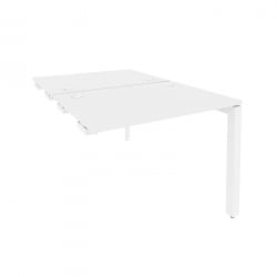 Стол-приставка двойной на П-образном м/к к опорным элем. ОНИКС О.МП-Д.СПР-1.7 Белый Бриллиант / ONIX O.MP-D.SPR-1.7
