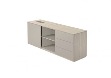 Тумба опорная 1700 правая Атлас НЗ-0211.ЙН.ГС.Р Ясень Наварра Серый камень / Atlas NZ-0211.YN.GS.R