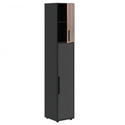 Шкаф-колонка комбинированный (правый) ВЕЛИОН ВЕНЕЕР ВРХCС 40.2 Р Американский орех Яшма черная / VELION VENEER VRHCS R