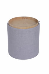 Пуф-столик с ящиком Хюгге С рогожка Серый / S